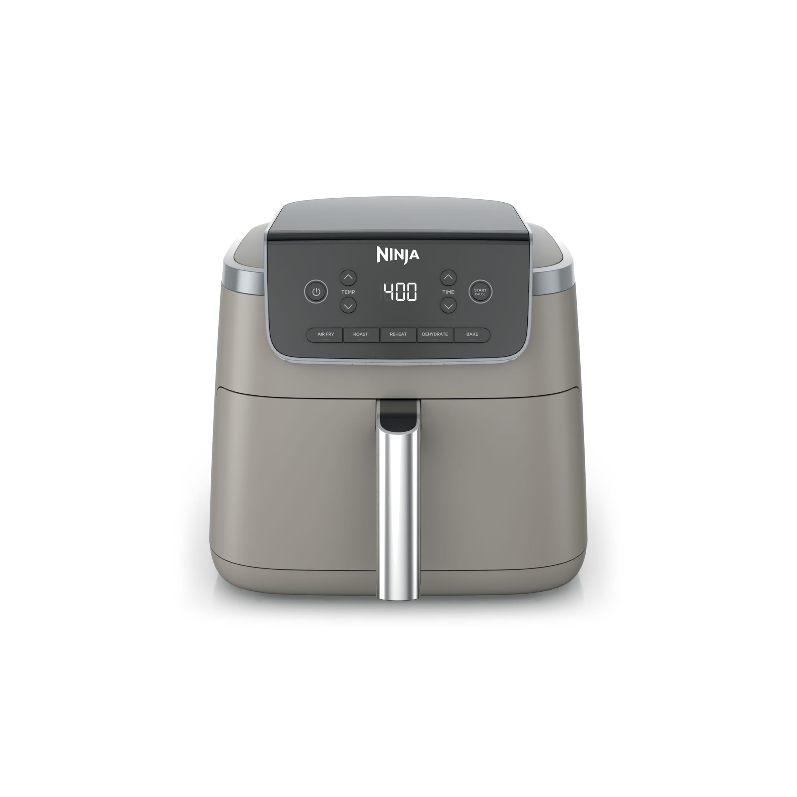 Ninja Air Fryer with Air Crisp | 5 QT Capacity fits up to 4lbs of Fries | 4-in-1 Pro Air Fry, Roast, Reheat, Dehydrate | 400°F Max Temp | 1750 Watts | W/Nonstick Basket & Crisper Plate | Grey | AF141