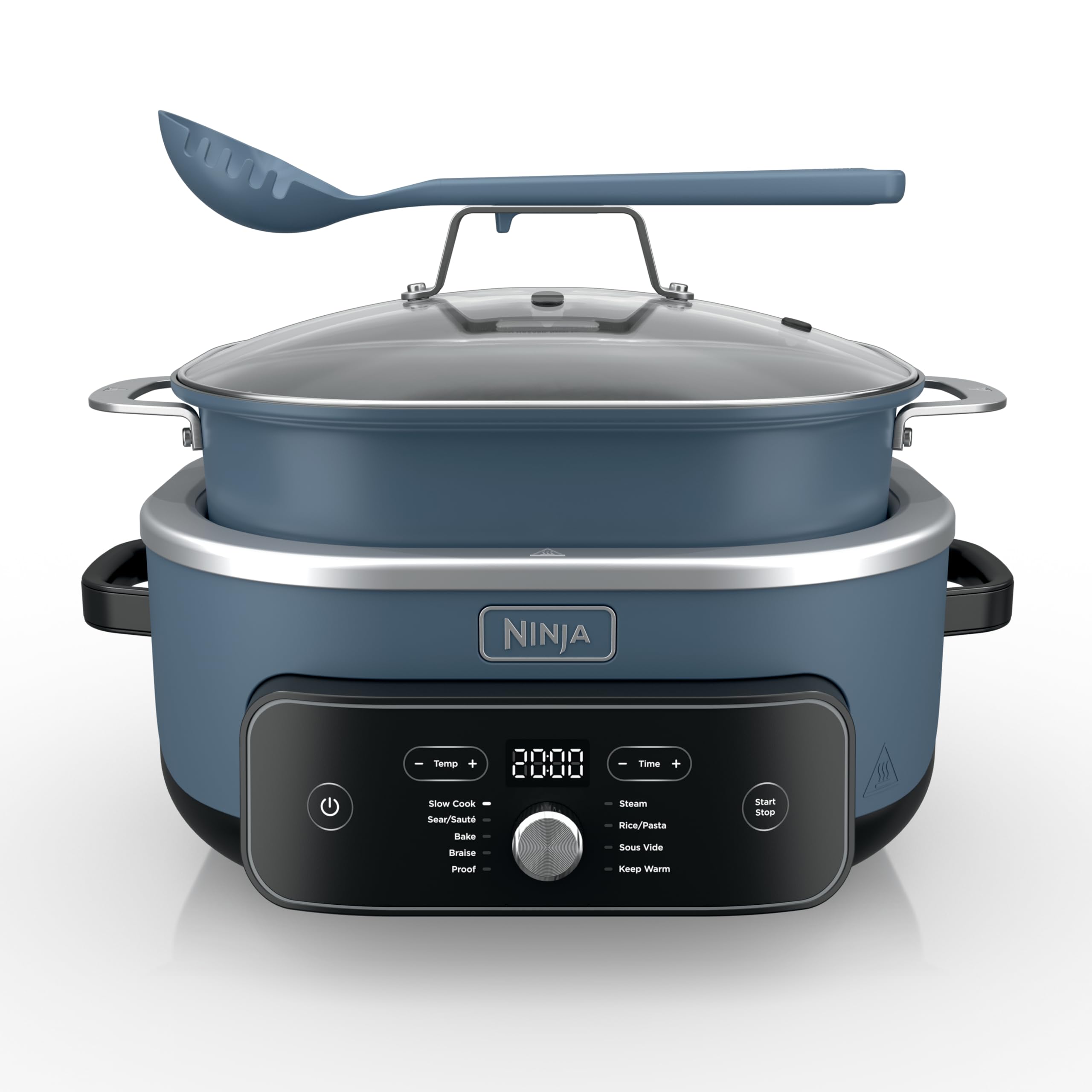 Ninja® 12-in-1 PossibleCooker™ PLUS | 8.5-qt - Sous Vide & Proof Multi-Cooker | Slow Cooker, Dutch Oven & More | Glass Lid & Integrated Spoon | Nonstick | Oven Safe Pot to 500°F | Black | MC1010