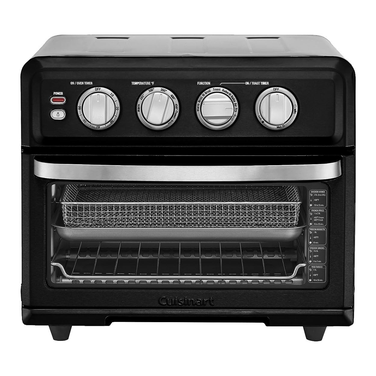 Cuisinart Air Fryer Toaster Oven, 1800W, 8-in-1 with Air Fry, Convection, Broil & Warm, 0.6 Cubic Feet, 60-Minute Timer, TOA-70NAS, Stainless Steel